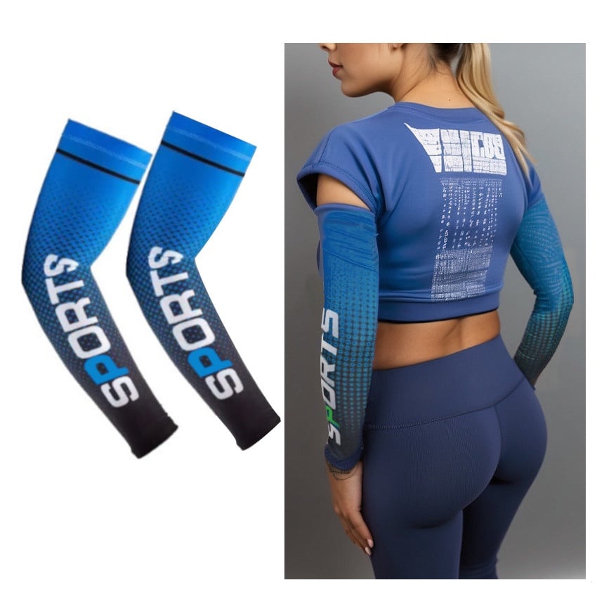 MANGA DEPORTIVA ANTI SOL UV BRAZO VOLEY BASKET CICLISMO MOTO - 1