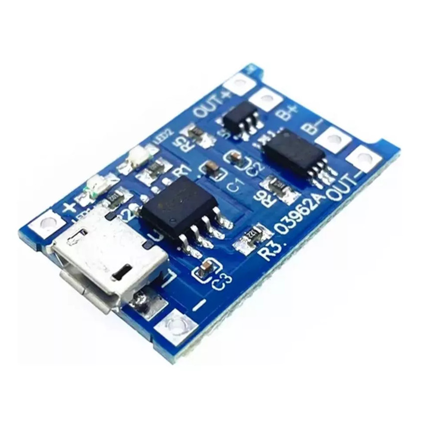 CIRCUITO PLACA TP4056 CARGADOR BATERÍA LITIO 18650 TIPO USB C - 1