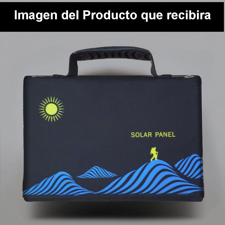 PANEL SOLAR PORTATIL PLEGABLE 50W CARGADOR USB/ DC 6 CUERPOS - 4