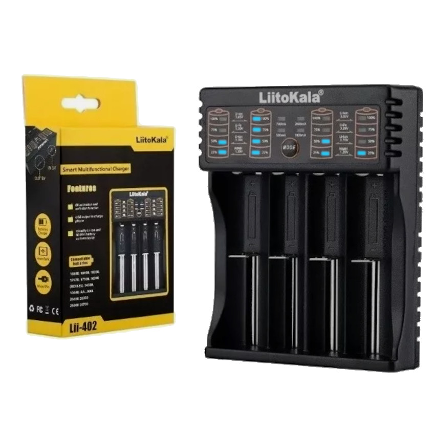 CARGADOR BATERIAS PILA RECARGABLE LIITOKALA LI 402 AA AAA 18650 14500 - 1