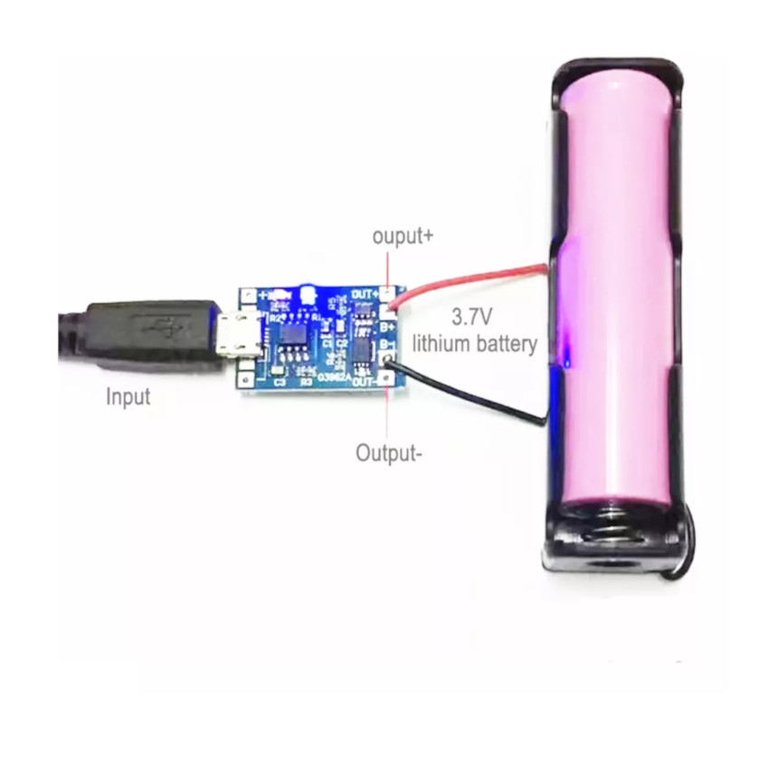 PACK 4 CIRCUITO PLACA TP4056 CARGADOR BATERÍA LITIO 18650 TIPO USB C - 2
