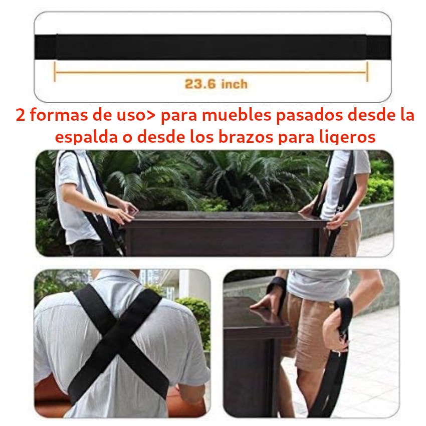 CORREA MUDANZA FAJA OBJETOS PESADOS HOGAR VERSIÓN MEJORADA - 6