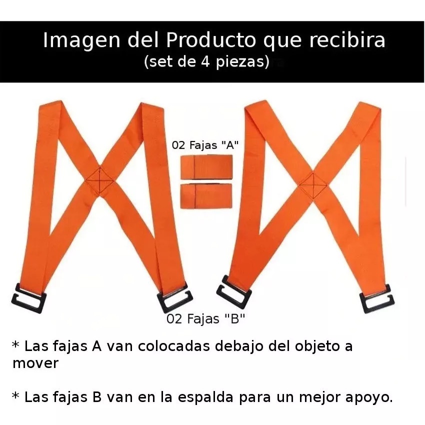 CORREA MUDANZA FAJA OBJETOS PESADOS HOGAR VERSIÓN MEJORADA - 2