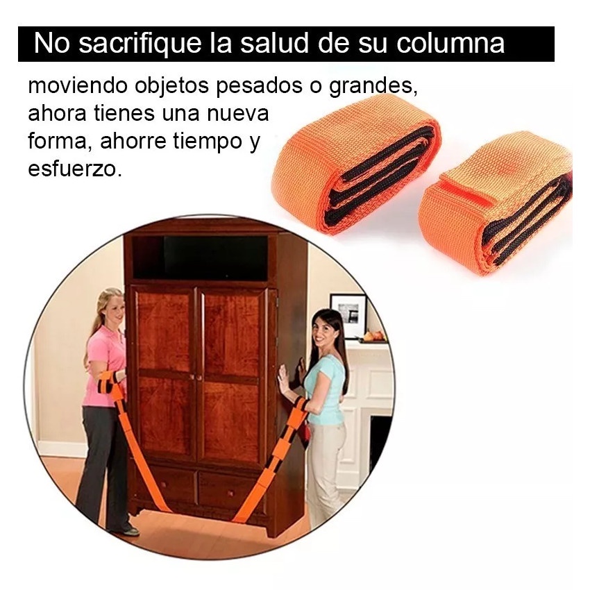 CORREA MUDANZA FAJA OBJETOS PESADOS HOGAR VERSIÓN MEJORADA - 5