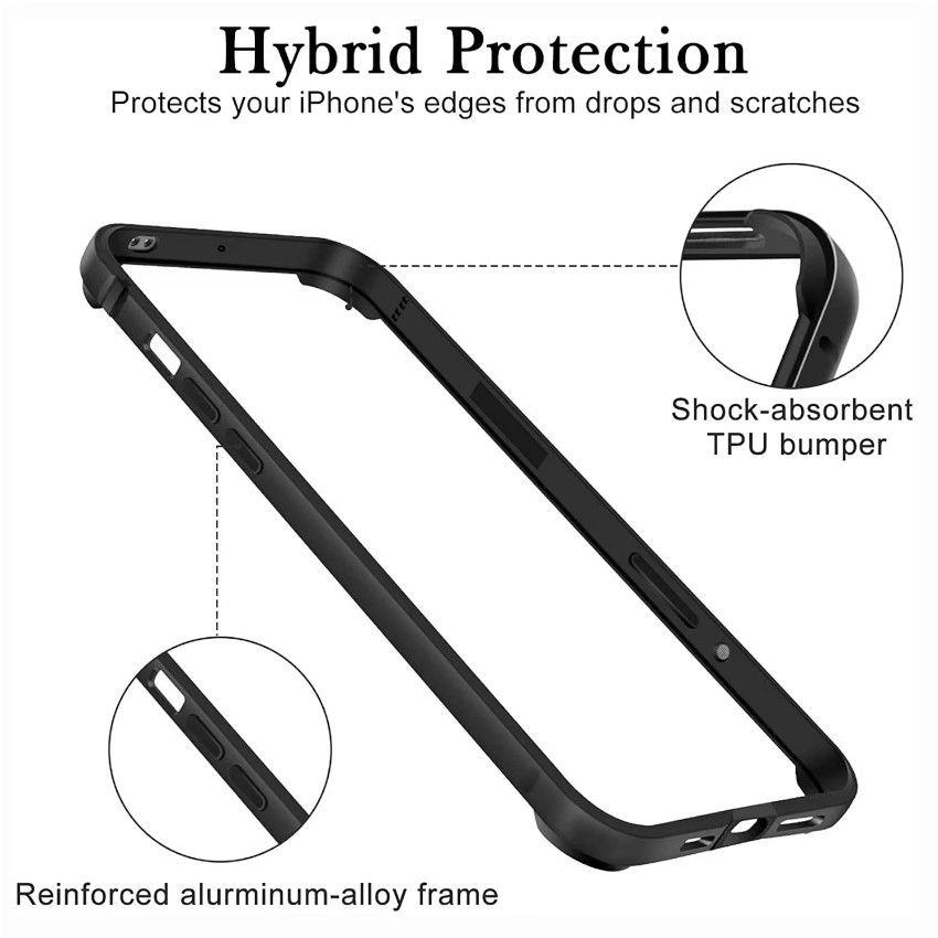 CASE PARA IPHONE 11 PRO MAX BUMPER PROTECTOR ANTI IMPACTO ALUMINIO - 3