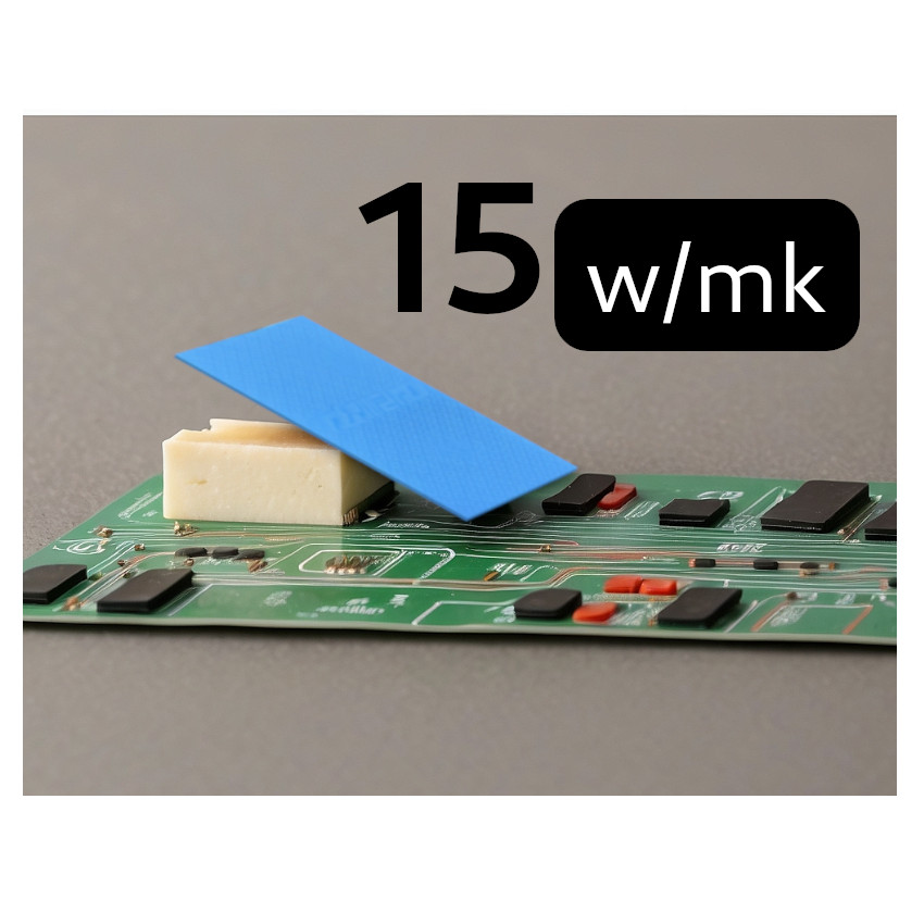 DISIPADOR CALOR TÉRMICO THERMAL PAD 1MM 15WMK GPU CPU ARDUINO PLACA - 3