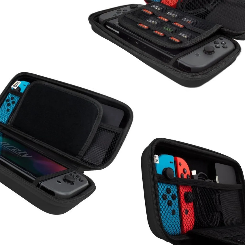 CASE VIAJERO TRANSPORTADOR PARA NINTENDO SWITCH + CRISTAL TEMPLADO - 4