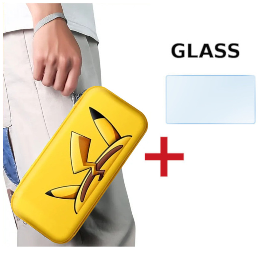 CASE VIAJERO ESTUCHE PARA NINTENDO SWITCH + CRISTAL TEMPLADO - 1