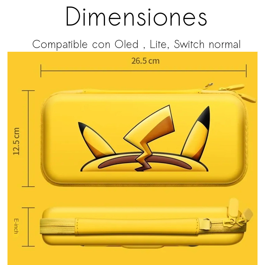 CASE VIAJERO PORTÁTIL PARA NINTENDO SWITCH OLED LITE PORTA ACCESORIOS - 3