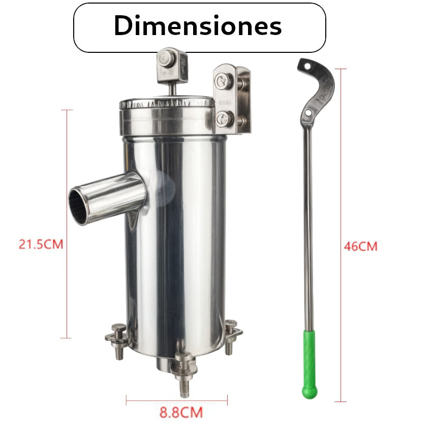 HIDRO BOMBA MANUAL SUCCIÓN DE AGUA PARA POZO HECHA EN ACERO - 4