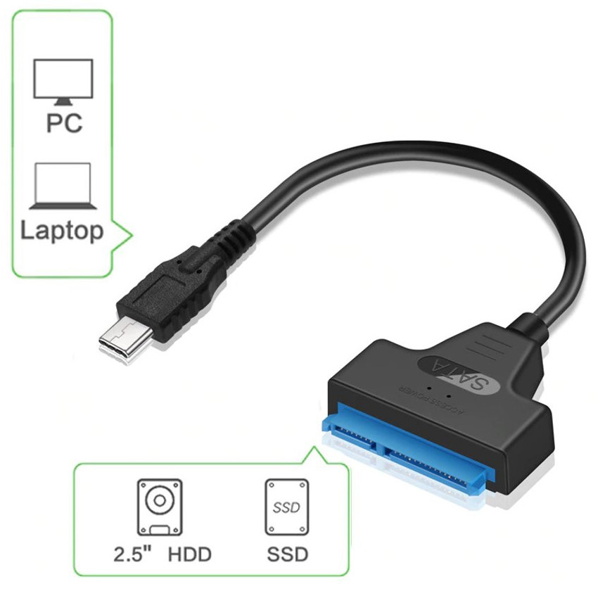 CABLE ADAPTADOR LECTOR DISCO DURO A USB C THUNDERBOLT 3 4 - 1