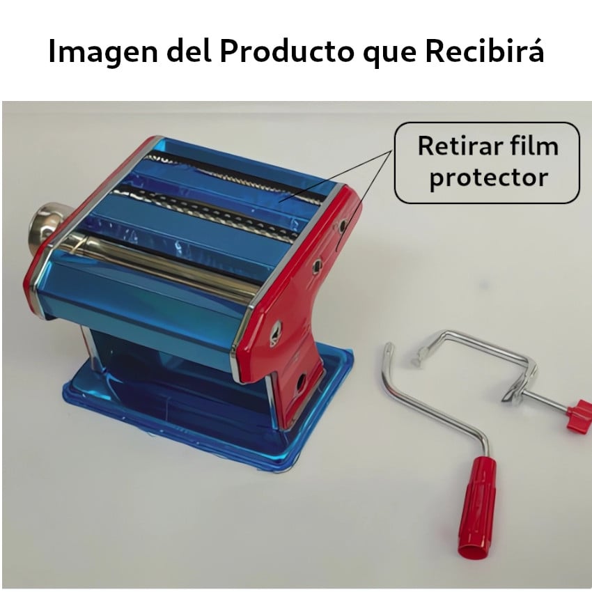 MÁQUINA PARA FIDEOS PASTA FACIL CASEROS ACERO INOX CORTA + LAMINADORA RODILLOS AJUSTABLES - 4