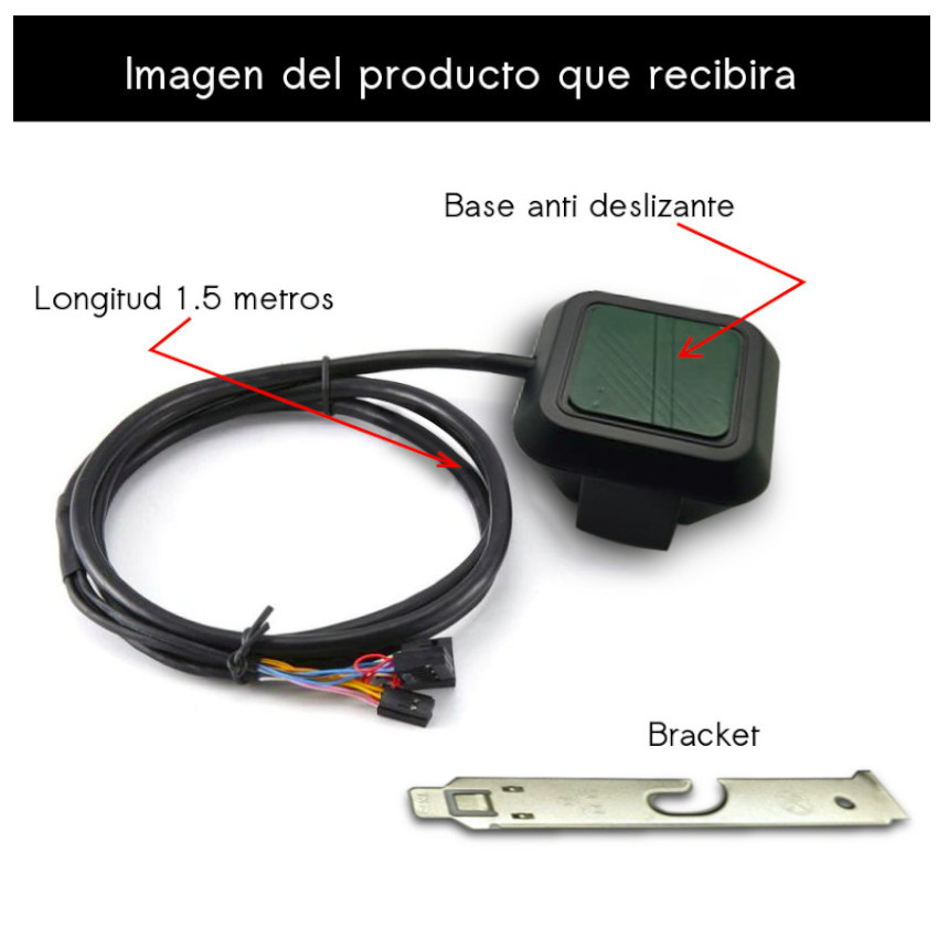 BOTÓN EXTENSOR ENCENDIDO USB PC PUERTO AUDIO + BRACKER - 4