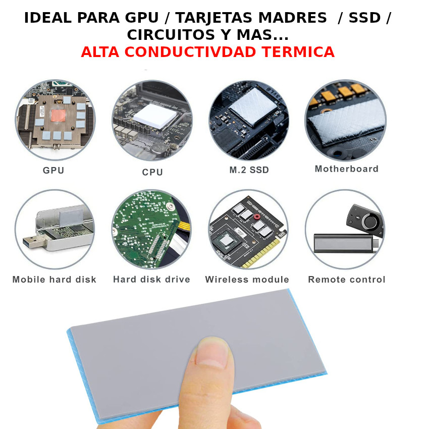 DISIPADOR CALOR TÉRMICO THERMAL PAD ODYSSEY 1.0MM 12,8 W/MK - 6