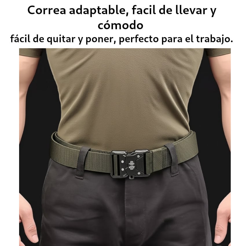 CORREA TACTICA HOMBRE AJUSTABLE MULTIPROPOSITO LIVIANA LIBERACIÓN RÁPIDA - 2