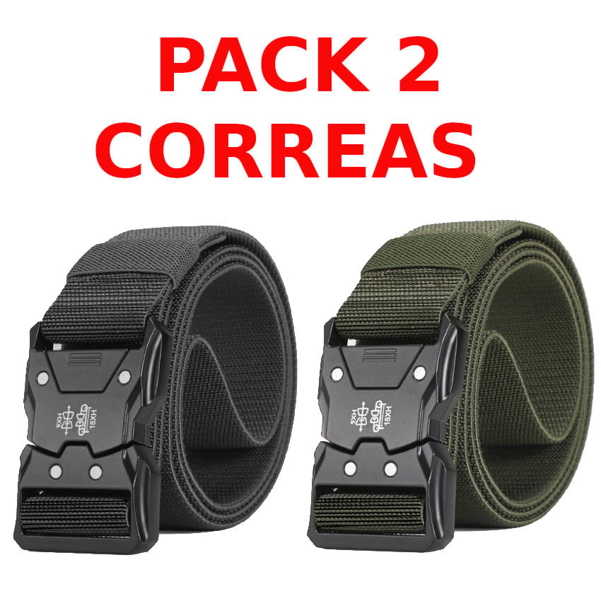 PACK 2 CORREAS TÁCTICA AJUSTABLE DE LIBERACIÓN RÁPIDA MULTIPROPOSITO PARA HOMBRE - 1