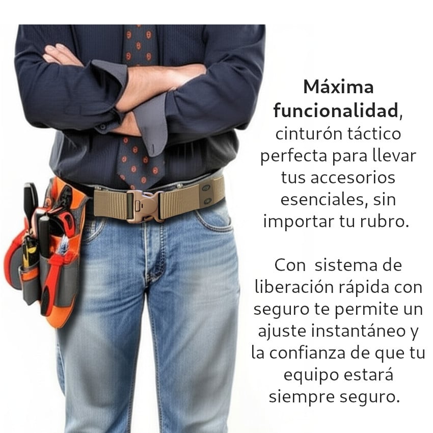 CINTURON CORREA TÁCTICA TRABAJO PORTA HERRAMIENTAS EQUIPO TÁCTICO 5CM ANCHO - 3