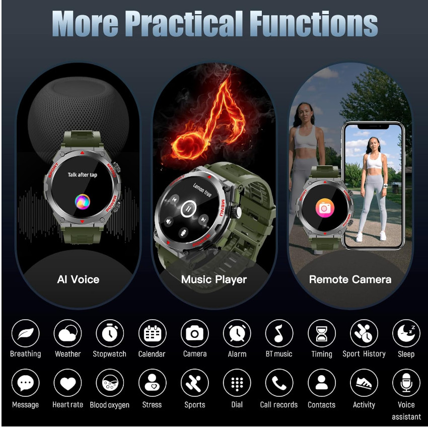 SMART BAND FITNESS TRACKER S66 ALUMINIO IA ASISTAN BLUETOOTH - 5