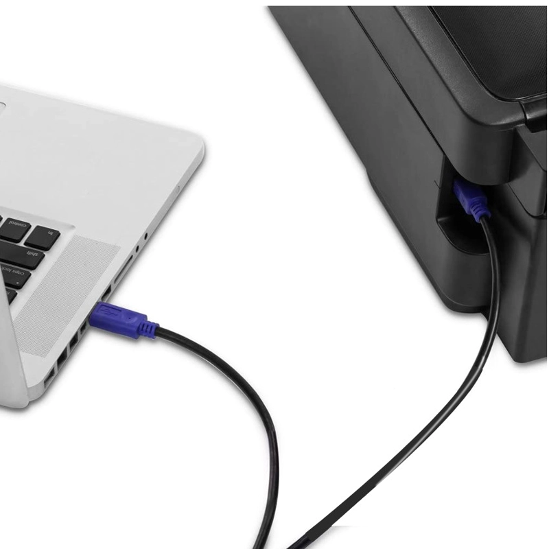 CABLE USB PARA IMPRESORA + CABLE PODER ALIMENTACIÓN IMPRESORA - 2