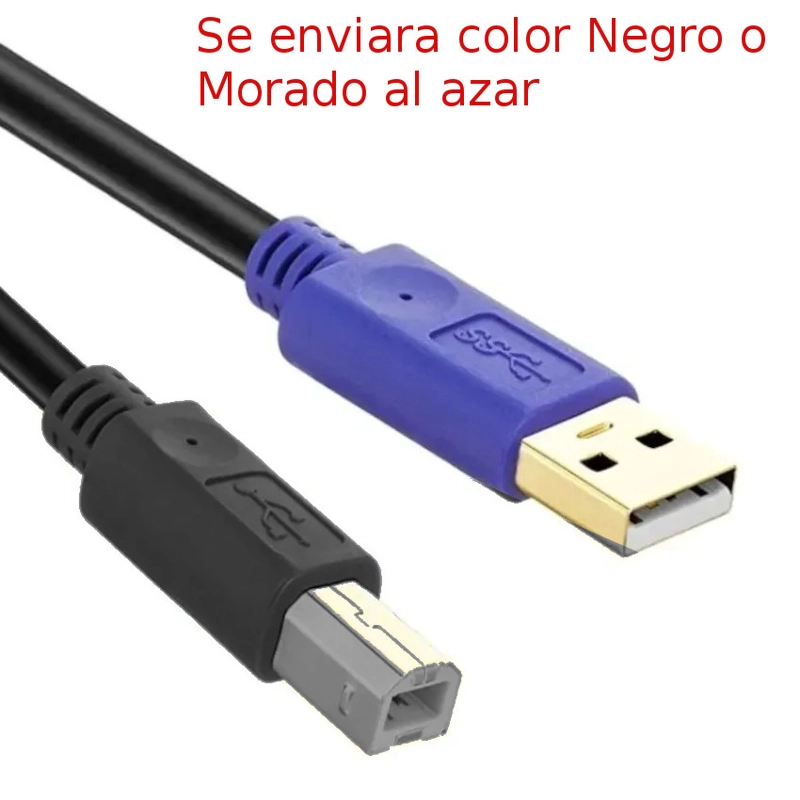 CABLE USB PARA IMPRESORA + CABLE PODER ALIMENTACIÓN IMPRESORA - 3