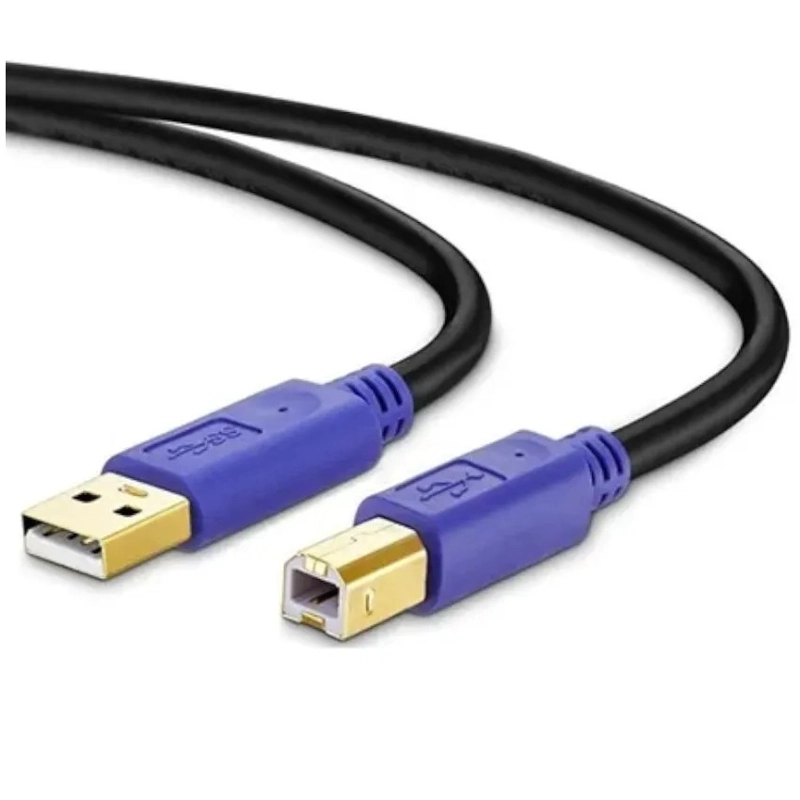 CABLE USB PARA IMPRESORA + CABLE PODER ALIMENTACIÓN IMPRESORA - 5