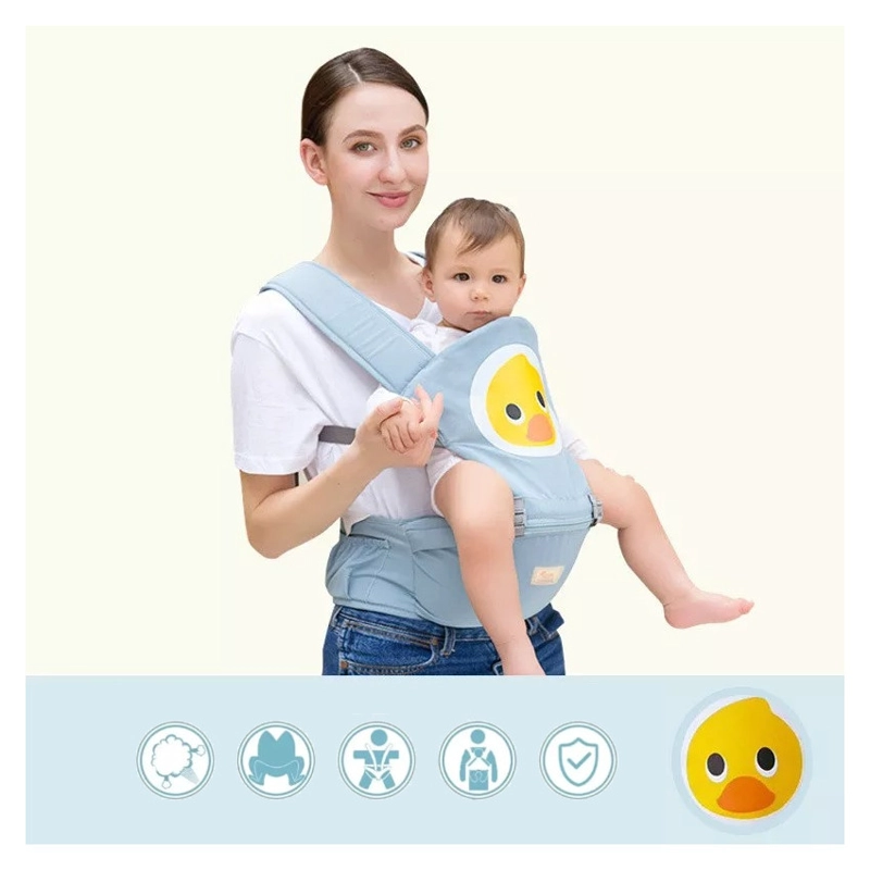 CANGURO MOCHILA ERGONOMICA PORTABEBE MULTIFUNCION FAJA LUMBAR VERDE - 2