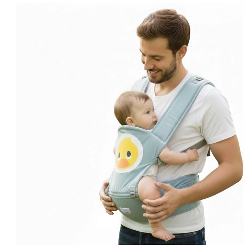 CANGURO MOCHILA ERGONOMICA PORTABEBE MULTIFUNCION FAJA LUMBAR VERDE - 3