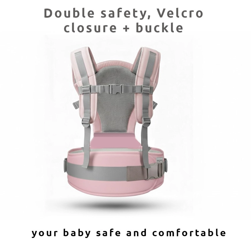 CANGURO MOCHILA ERGONOMICA PORTABEBE MULTIFUNCION FAJA LUMBAR VERDE - 4