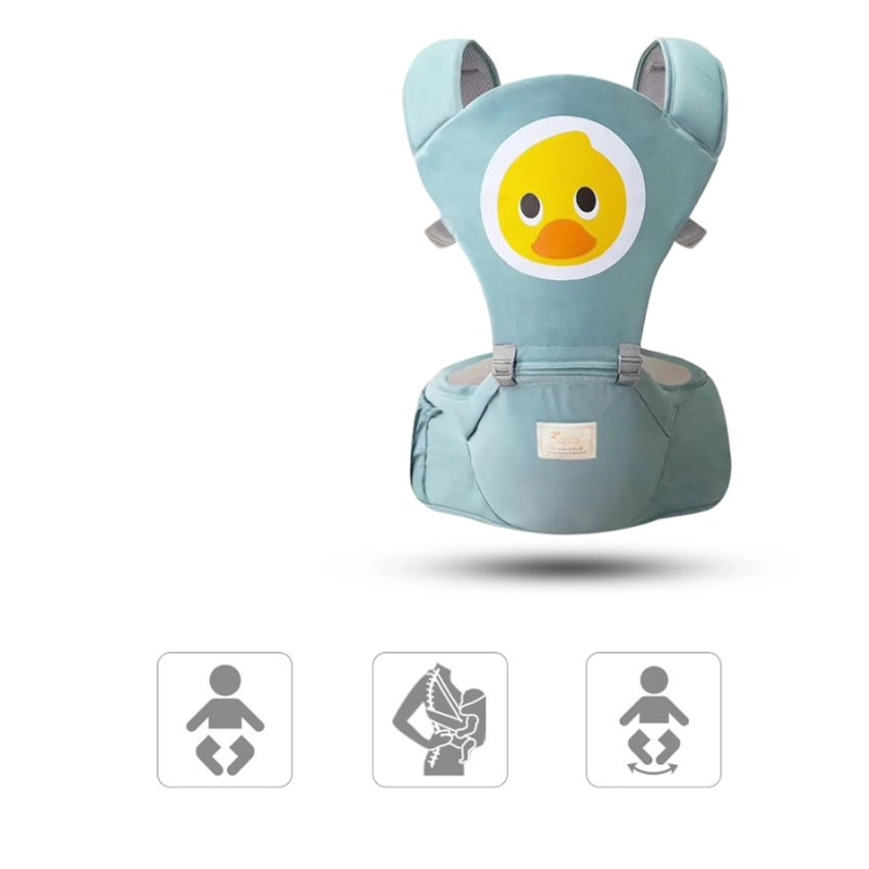 CANGURO MOCHILA ERGONOMICA PORTABEBE MULTIFUNCION FAJA LUMBAR VERDE - 6