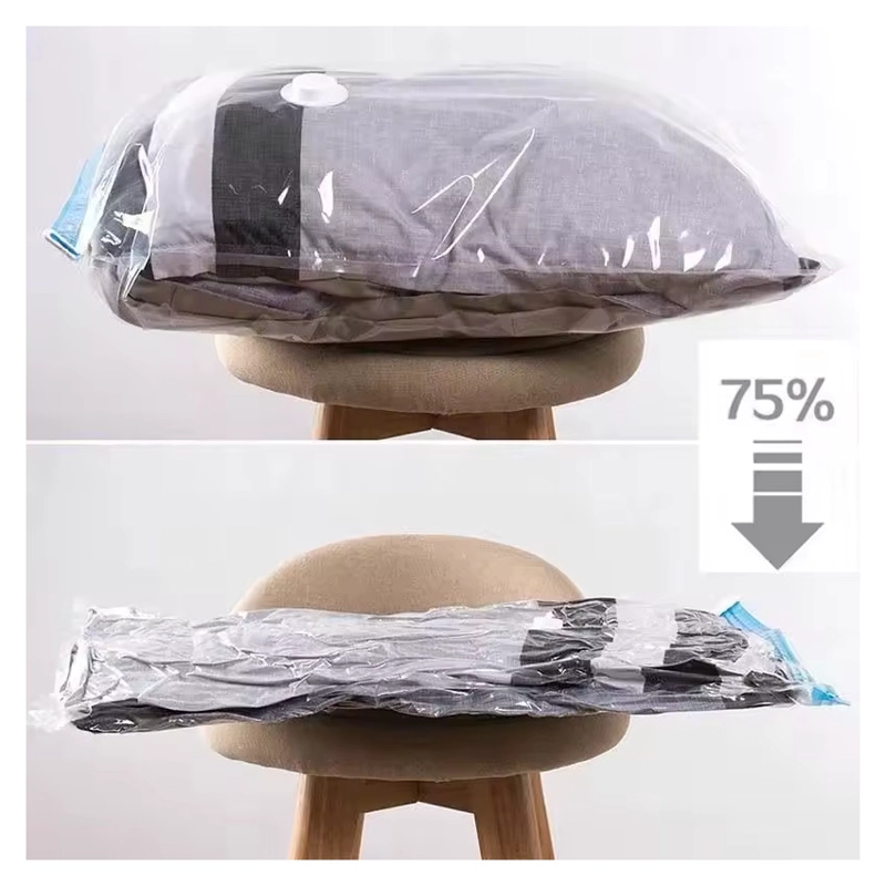 PACK 5 BOLSAS VACÍO VIAJE ROPA CASACAS + SUCCIONADOR EXTRACTOR AIRE - 6