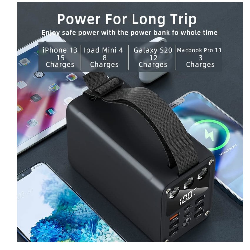 POWER BANK CARGA RAPIDA 60,000 MAH IPAD MAC TELEFONOS IPHONE PD20W - 3