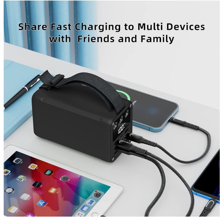 POWER BANK CARGA RAPIDA 60,000 MAH IPAD MAC TELEFONOS IPHONE PD20W - 4