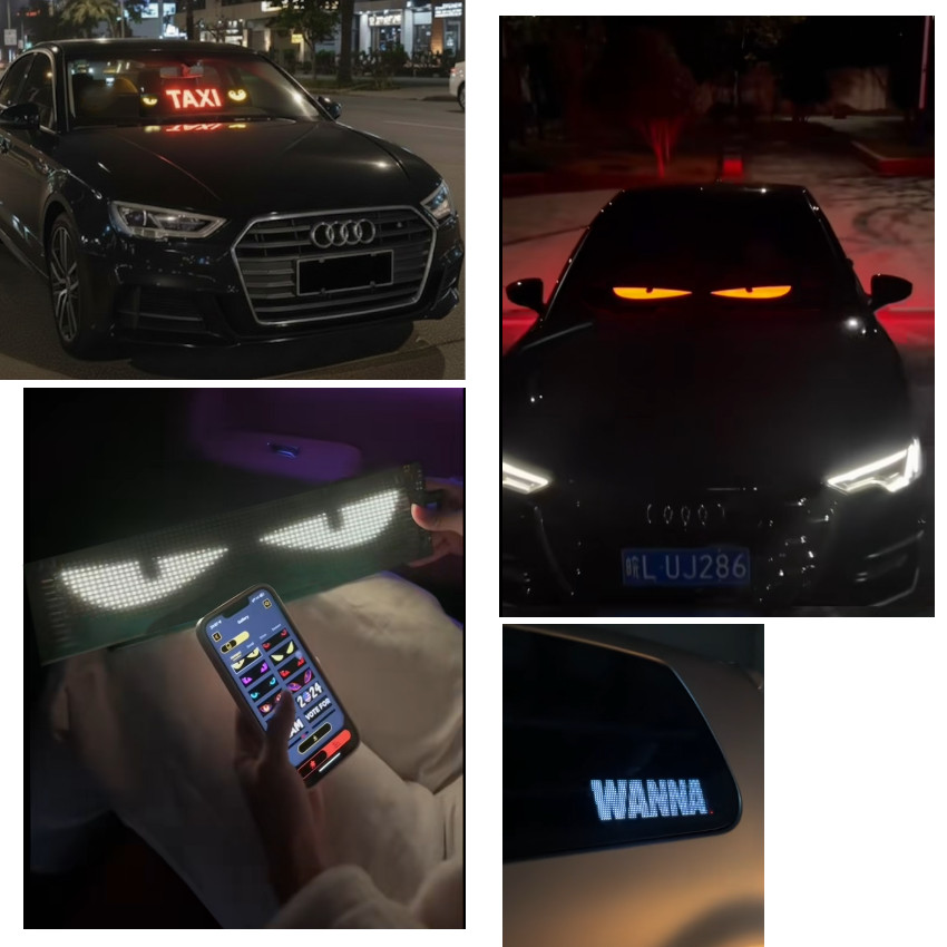 LUZ CARTEL LETRERO LED RGB PROGRAMABLE APP CELL USB 60X12CM BLUETOOTH - 6