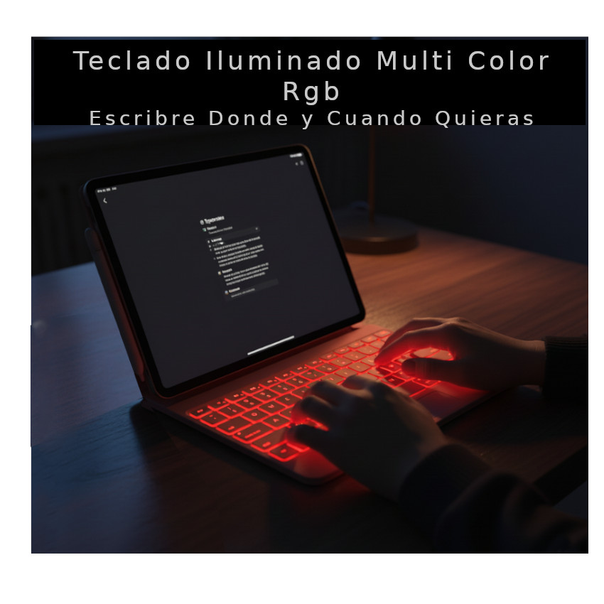 TECLADO + TOUCH PAD 7 IN 1 BLUETOOTH PARA IPAD 10.9 10 GEN 11GEN A16 2025 ROSA TYPECASE - 3