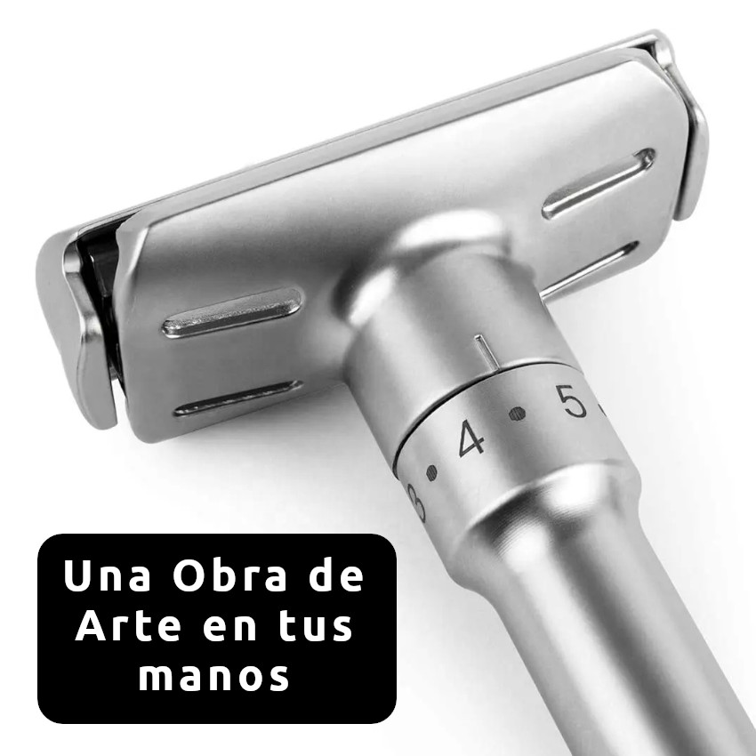 MÁQUINA MINGSHI® RAZOR AFEITADORA CLÁSICA INOXIDABLE 6 LEVEL + HOJILLAS - 5