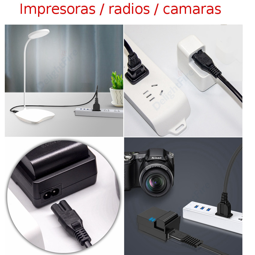 CABLE USB PARA IMPRESORA 10MTS AZUL + CABLE 8 PODER ALIMENTACIÓN IMPRESORA CABLE OCHO - 2