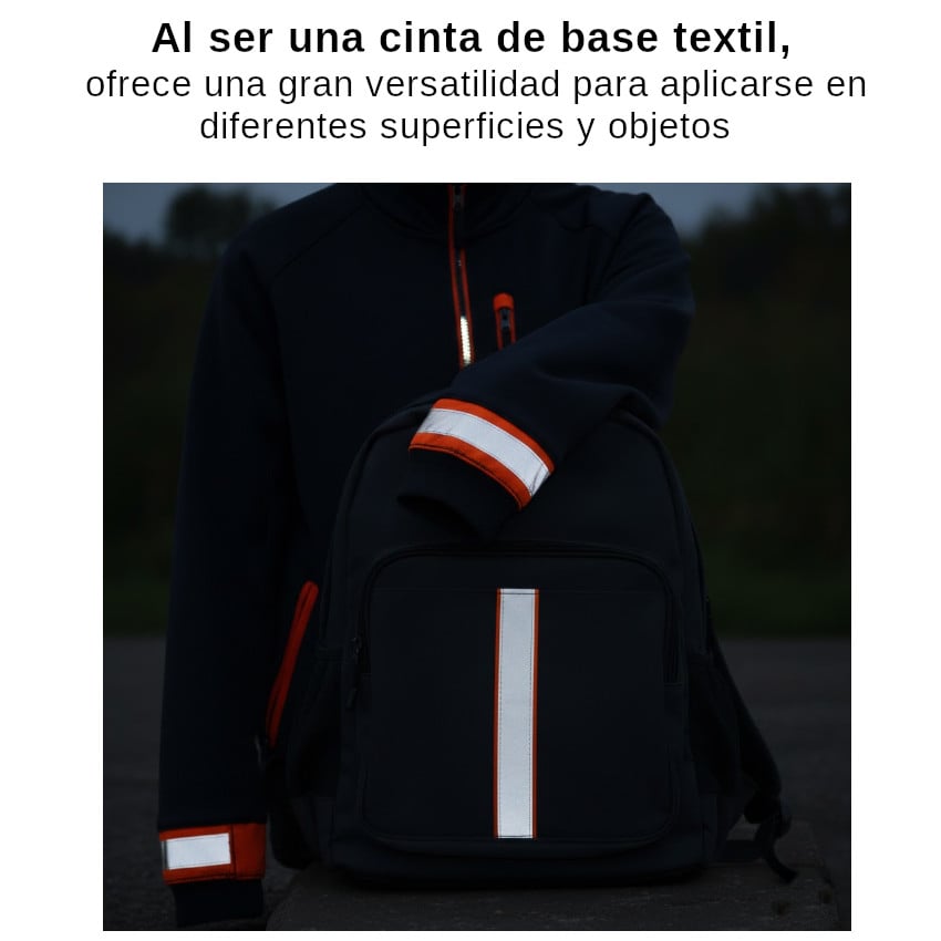 CINTA REFLECTIVA REFLACTANTE REFLEJANTE TEXTIL ROPA - 2