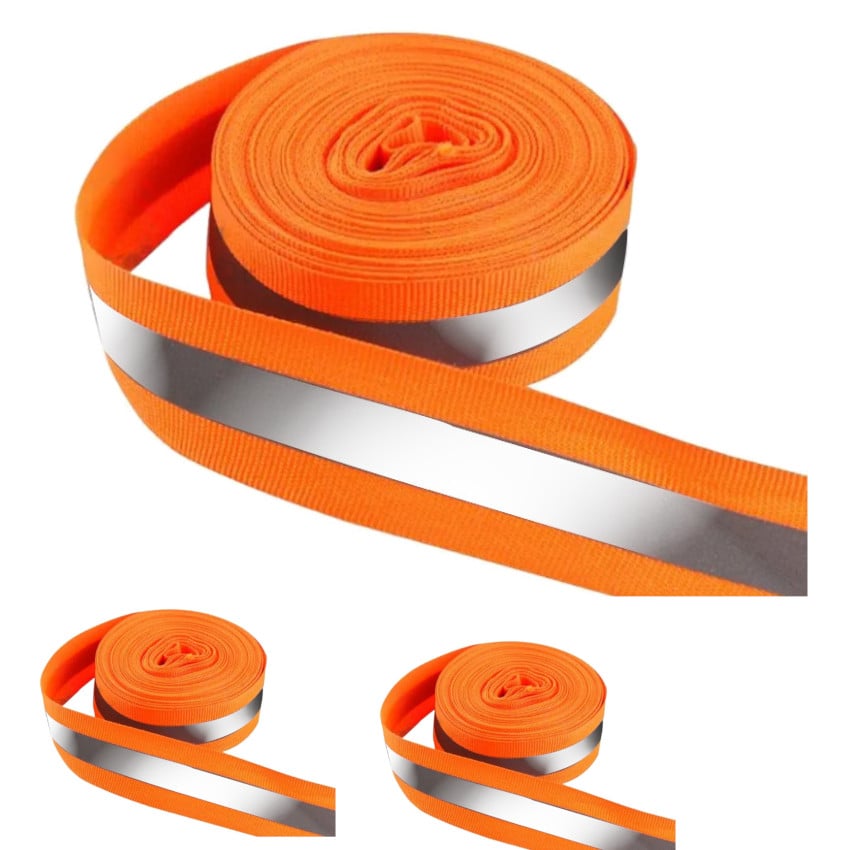 CINTA REFLECTIVA REFLACTANTE REFLEJANTE TEXTIL ROPA PACK X3 - 1