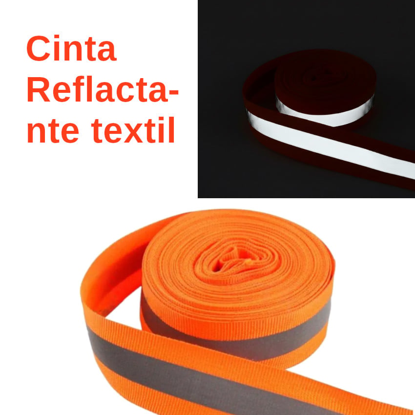 CINTA REFLECTIVA REFLACTANTE REFLEJANTE TEXTIL ROPA PACK X3 - 2