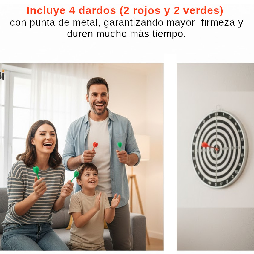 TABLERO DE DARDOS TIRO AL BLANCO 2 EN 1 - 2