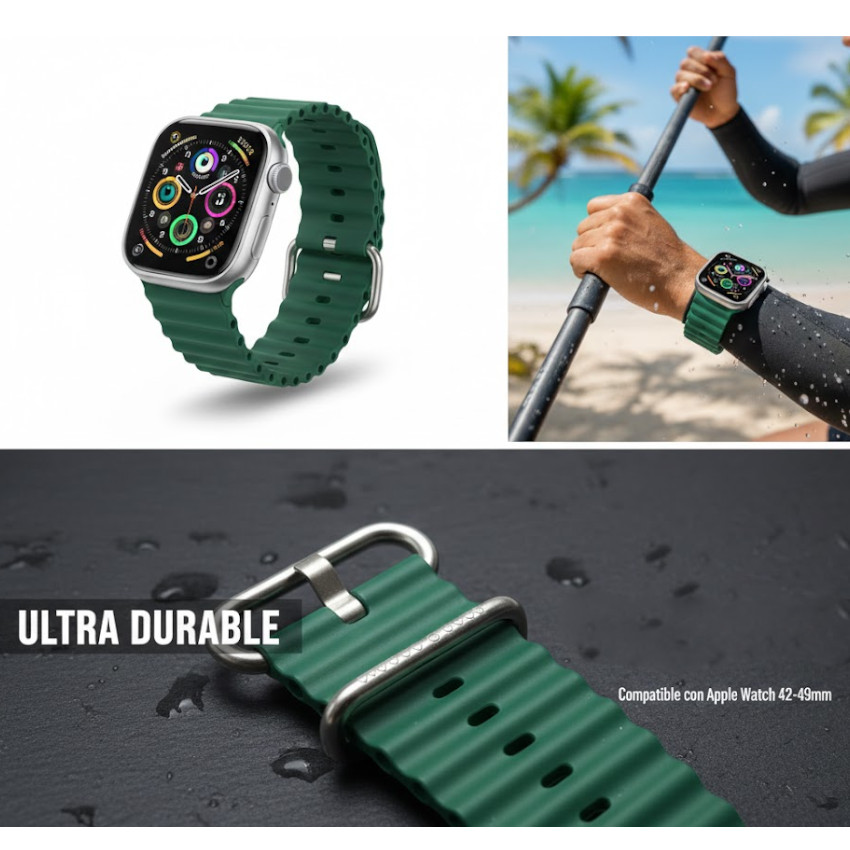 CORREA PARA APPLE WATCH SPORT SILICONA 46 45MM 44MM 42MM - 2