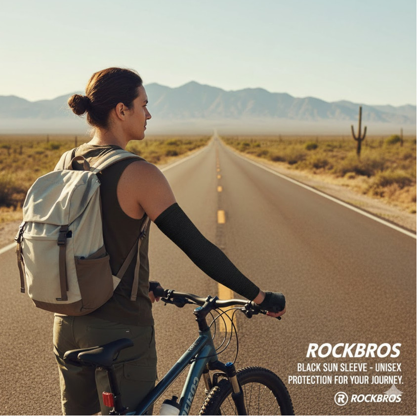 MANGA DEPORTIVA BRAZO MUJER NEGRAS UV MOTO CICLISMO VOLEY ROCKBROS® - 3