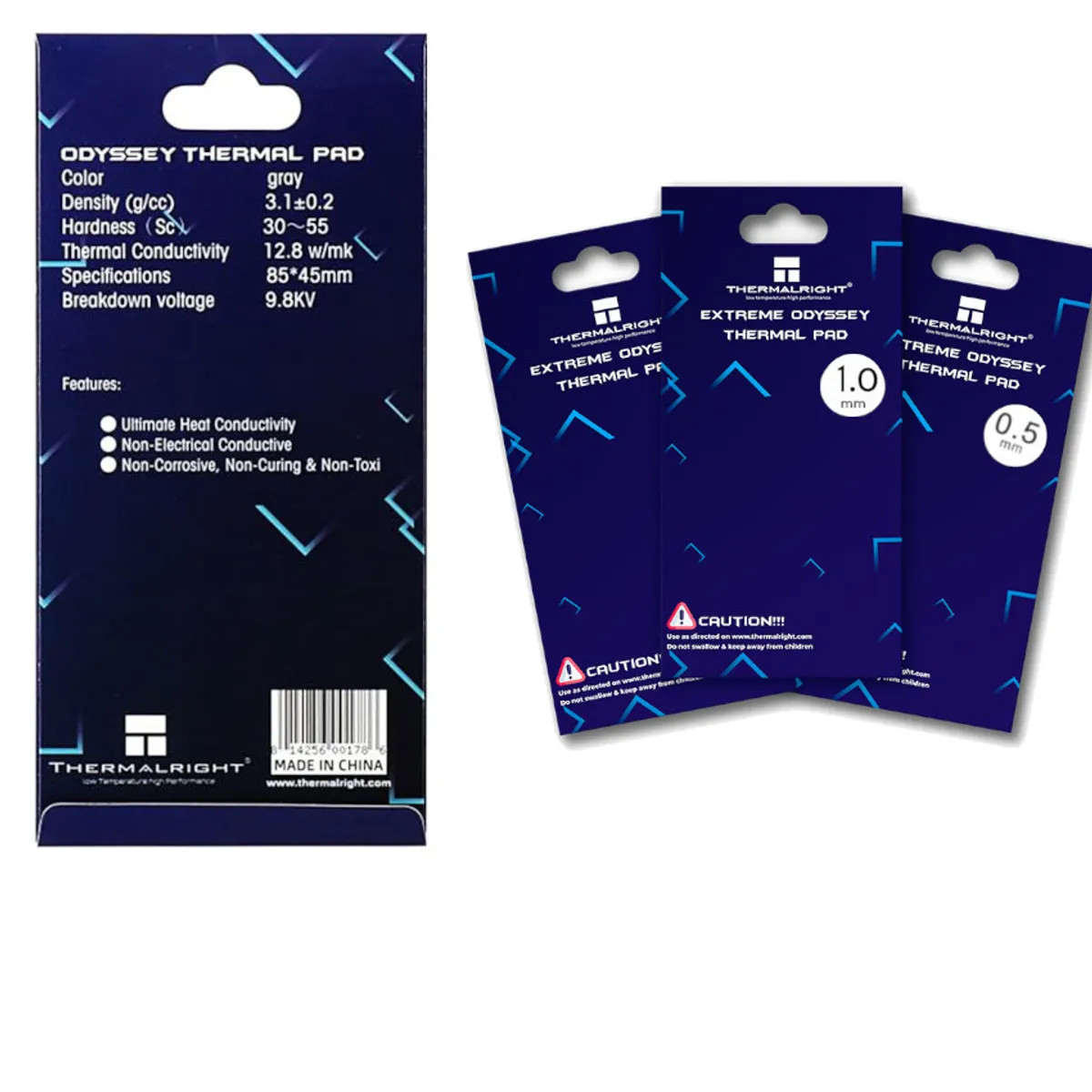 KIT 2PCSTHERMAL PADS ODYSSEY 1MM + 2MM ALTO RENDIMIENTO GPU LAPTOPS SS2063+SS2144 - 2