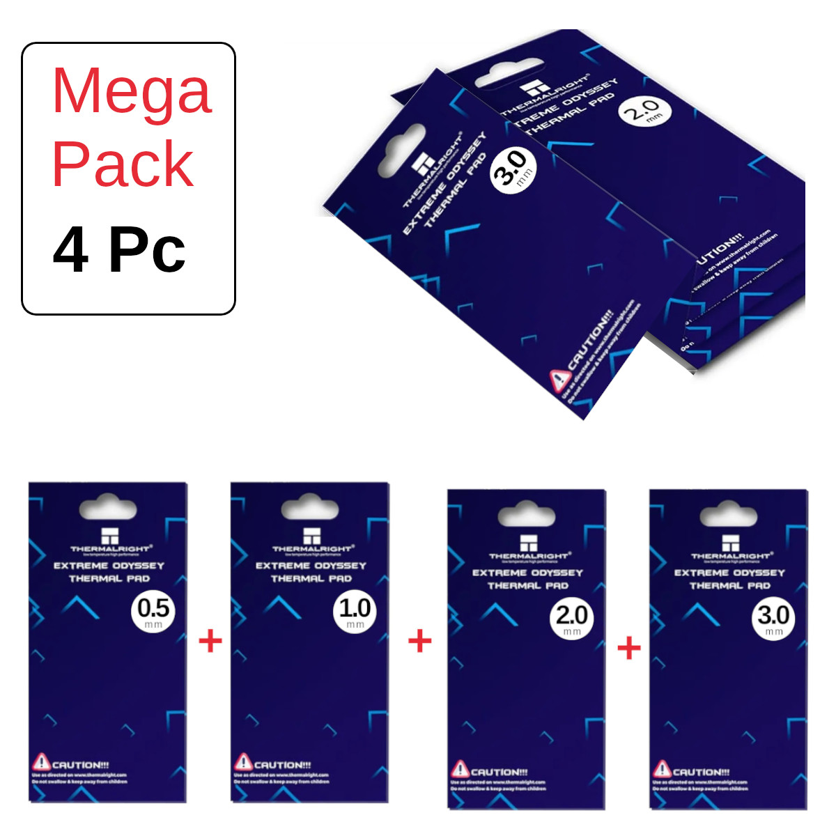 'MEGA PACK' (IDEAL PARA TÉCNICOS) SET COMPLETO THERMAL PADS ODYSSEY 0.5MM / 1MM / 2MM / 3MM. SS2063+SS2144+SS2145 - 1