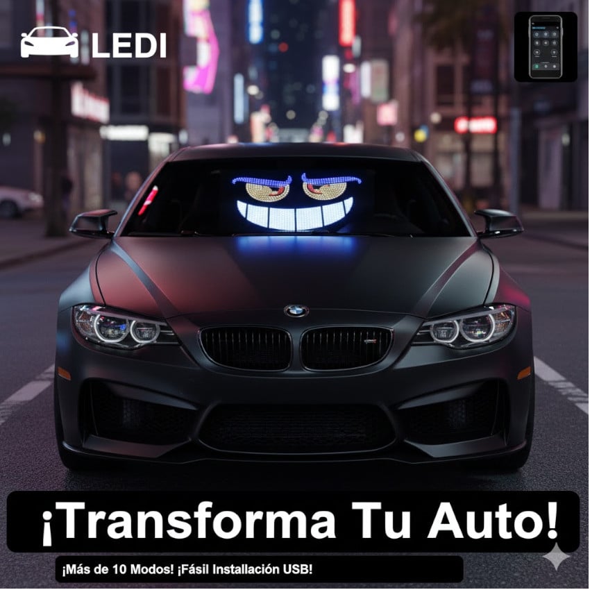 LETRERO LED 3 PCS DEVIL EYES NUEVO MODELO AUTO 10 MODOS ANIMACIÓN - 2