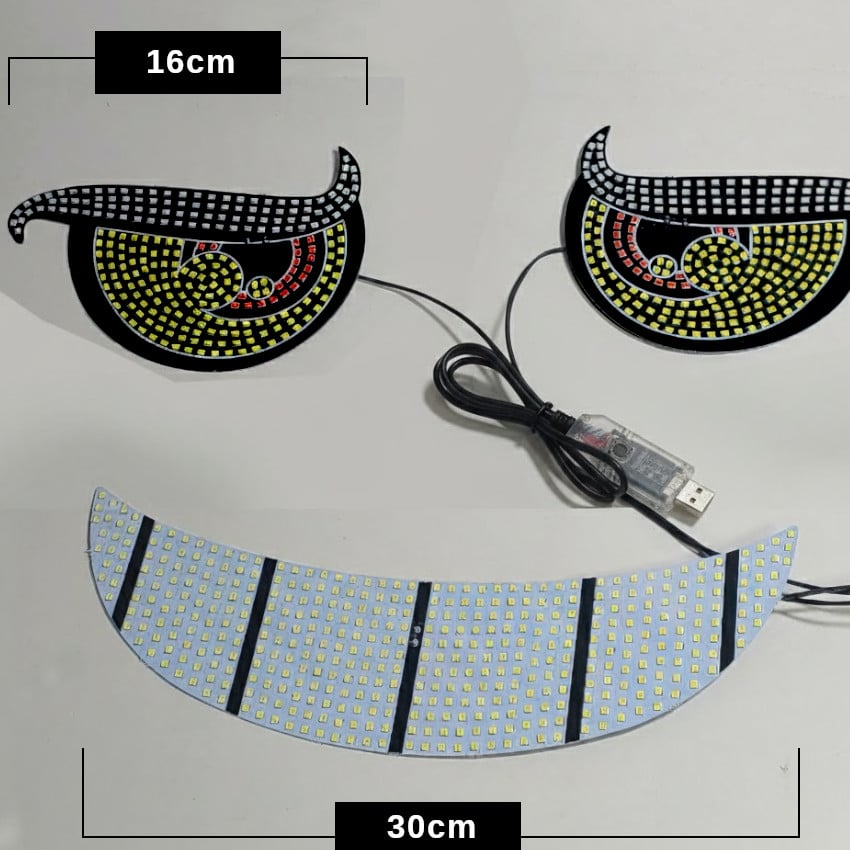 LETRERO LED 3 PCS DEVIL EYES NUEVO MODELO AUTO 10 MODOS ANIMACIÓN - 6