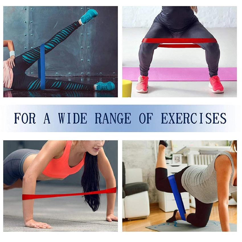 SET 5 BANDAS RESISTENCIA VARIADA ELASTICAS GIMNASIO FITNESS YOGA CASA - 7