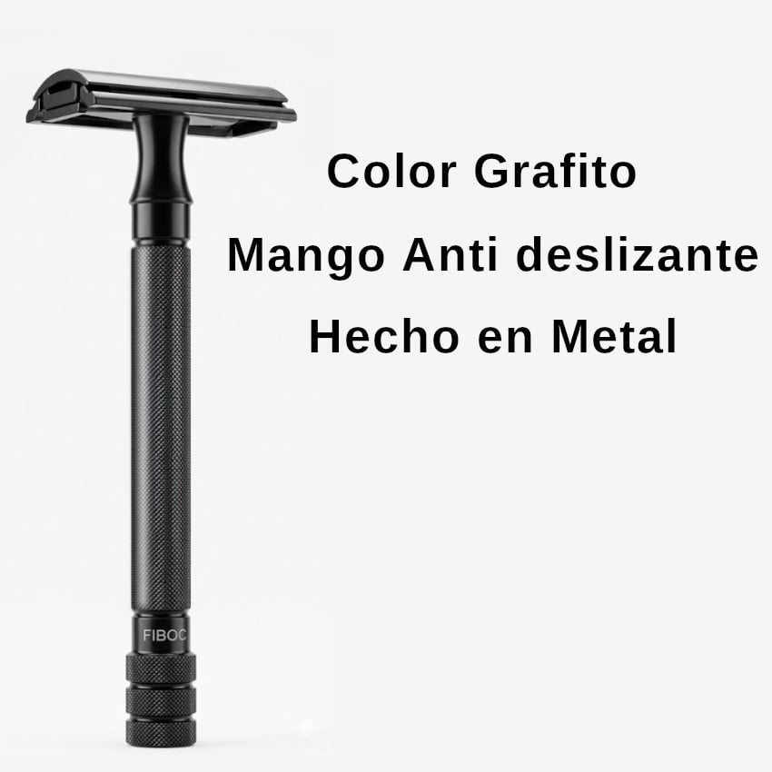 CLASIC RAZOR METAL ALEACION NEGRO + HOJILLAS GILLETTE - 2