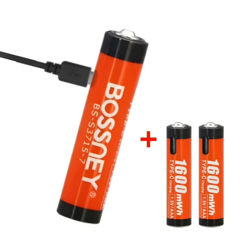 PACK 2 PILAS AAA RECARGABLE USB LI-ON LITIO CARGADOR INCLUIDO 1.5V - 1