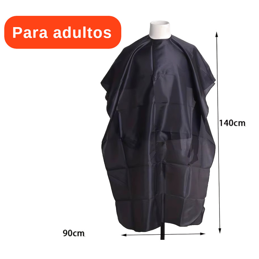 CAPA PELUQUERIA SPA CORTE TINTE CABELLO LARGO 140CM IMPERMEABLE PELUQUERO HOMBRE MUJER UNISEX - 3